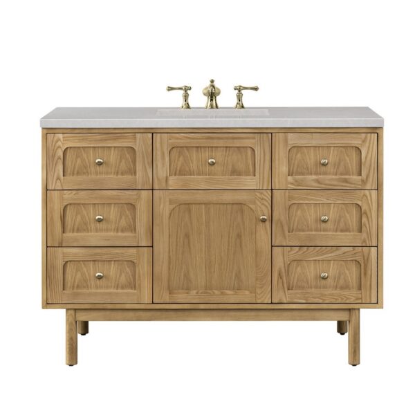 James Martin 545-V48-LNO-3ESR Laurent 48 Inch Light Natural Oak Single Sink Vanity with 3 cm Eternal Serena Top