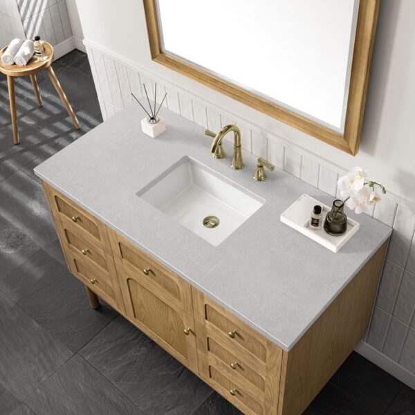 James Martin 545-V48-LNO-3ESR Laurent 48 Inch Light Natural Oak Single Sink Vanity with 3 cm Eternal Serena Top