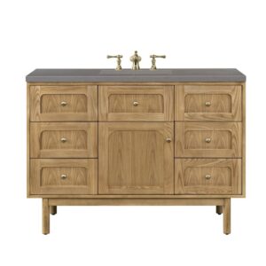 James Martin 545-V48-LNO-3GEX Laurent 48 Inch Light Natural Oak Single Sink Vanity with 3 cm Grey Expo Top