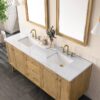 James Martin 545-V72-LNO Laurent 71 7/8 Inch Light Natural Oak Double Sink Vanity Cabinet Only