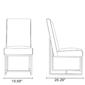 Manhattan Comfort Element Steel Dining Chairs (Set of 8)