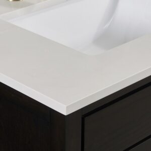 Altair 61073-CTP-MW Belluno 73 Inch Single Bathroom Vanity Top in Milano White with Ceramic Rectangle Undermount Sink