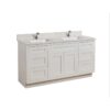 Altair 61SF61-MW-CTP Belluno 61 Inch Stone effects Vanity Top in Milano White with White Sink