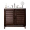 James Martin 620-V36-3WZ Portland 36 Inch Single Vanity with 3cm White Zeus Quartz Top