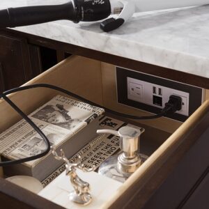 James Martin 620-V48-BNM-3CAR Portland 48 Inch Single Vanity in Burnished Mahogany with 3 cm Carrara Marble Top