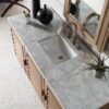 James Martin 620-V60S-WW-3CAR Portland 60 Inch Single Vanity in Whitewashed Walnut with 3 cm Carrara Marble Top