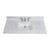 Altair 62049-CTP-JW Frosinone 49 Inch Single Bathroom Vanity Top in Jazz White with Ceramic Rectangle Undermount Sink