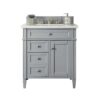 James Martin 650-V30-UGR-3AF Brittany 30 Inch Single Vanity in Urban Gray with 3 cm Arctic Fall Solid Surface Top