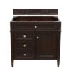 James Martin 650-V36-BNM Brittany 35 Inch Burnished Mahogany Single Vanity