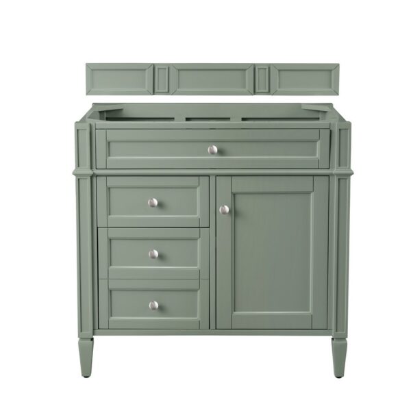 James Martin 650-V36-SC Brittany 34 7/8 Inch Smokey Celadon Single Sink Vanity Cabinet Only