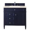 James Martin 650-V36-VBL-3EMR Brittany 36 Inch Victory Blue Single Vanity with 3 CM Eternal Marfil Quartz Top