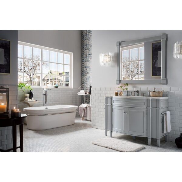 James Martin 650-V46R-UGR-AF Brittany 46 Inch Single Vanity in Urban Gray with 3 CM Arctic Fall Solid Surface Top