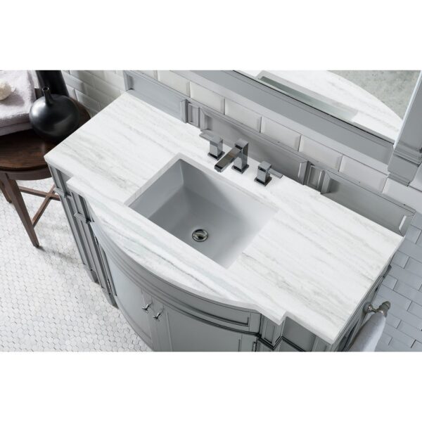 James Martin 650-V46R-UGR-AF Brittany 46 Inch Single Vanity in Urban Gray with 3 CM Arctic Fall Solid Surface Top