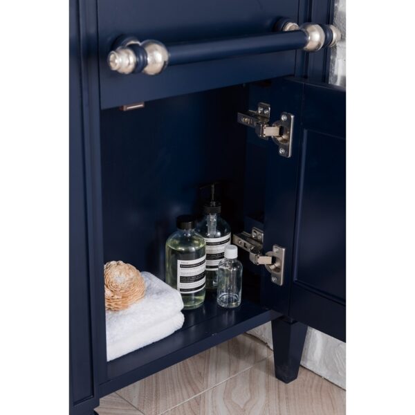 James Martin 650-V46R-VBL-AF Brittany 46 Inch Single Vanity in Victory Blue with 3 CM Arctic Fall Solid Surface Top