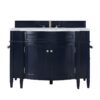 James Martin 650-V46R-VBL-CAR Brittany 46 Inch Single Vanity in Victory Blue with 3 CM Carrara Marble Top