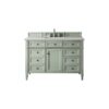 James Martin 650-V48-SGR-3ESR Brittany 48 Inch Sage Green Single Vanity with 3 CM Eternal Serena Quartz Top