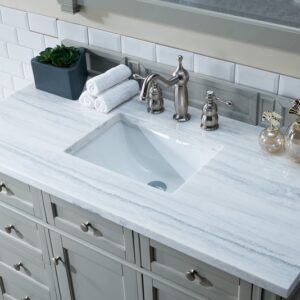 James Martin 650-V48-UGR-3AF Brittany 48 Inch Urban Gray Single Vanity with 3 cm Arctic Fall Solid Surface Top