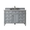 James Martin 650-V48-UGR-3ESR Brittany 48 Inch Urban Gray Single Vanity with 3 CM Eternal Serena Quartz Top