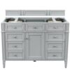 James Martin 650-V48-UGR-3GEX Brittany 48 Inch Urban Gray Single Vanity with 3 cm Grey Expo Quartz Top with Sink