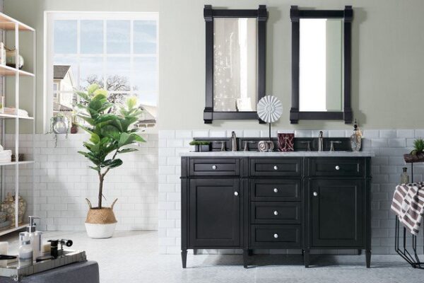 James Martin 650-V60D-BKO Brittany 59 Inch Black Onyx Double Vanity