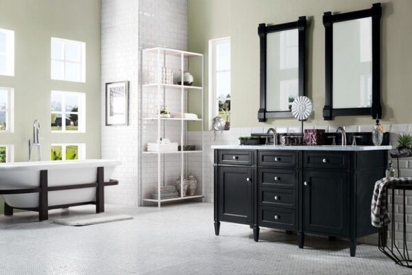 James Martin 650-V60D-BKO Brittany 59 Inch Black Onyx Double Vanity