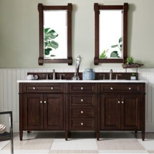 James Martin 650-V72-BNM Brittany 71 Inch Burnished Mahogany Double Vanity