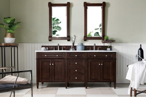 James Martin 650-V72-BNM Brittany 71 Inch Burnished Mahogany Double Vanity