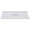 Altair 66061S-CTP-SW Viterbo 61 Inch Stone effects Vanity Top in Milano White with White Sink