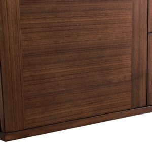 James Martin 670-V72-WLT Amberly 71 7/8 Inch Mid-Century Walnut Double Sink Vanity Cabinet Only