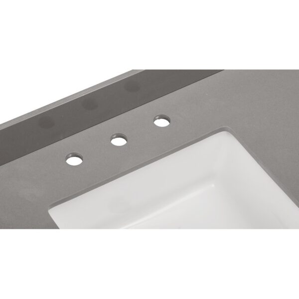 Altair 67061-CTP-CG Madrid 61 Inch Stone effects Vanity Top in Concrete Grey with White Sink