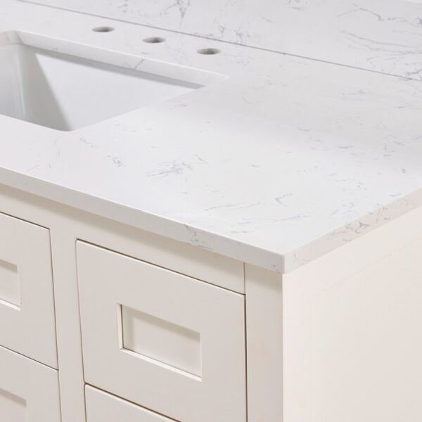 Altair 72049-CTP-AW Trento 49 Inch Stone Effects Vanity Top with White Sink - Aosta White