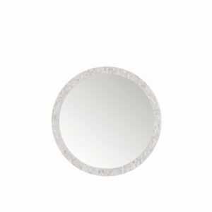 James Martin 725-MR30-MOP Callie 30 Inch Round Bathroom Mirror - White Mother of Pearl