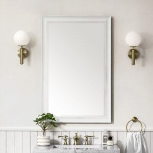 James Martin 735-M26 Glenbrooke 26 Inch Rectangle Poplar Solid Bathroom Mirror