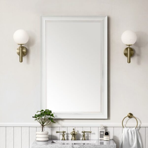 James Martin 735-M26 Glenbrooke 26 Inch Rectangle Poplar Solid Bathroom Mirror