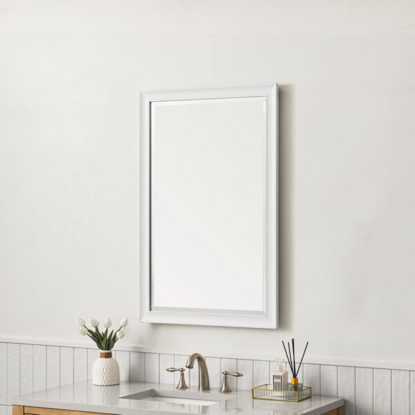 James Martin 735-M26 Glenbrooke 26 Inch Rectangle Poplar Solid Bathroom Mirror