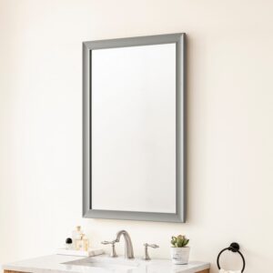 James Martin 735-M26 Glenbrooke 26 Inch Rectangle Poplar Solid Bathroom Mirror