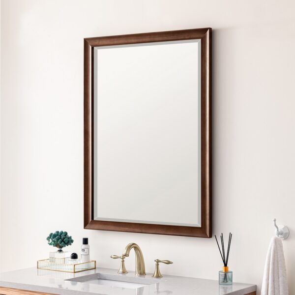 James Martin 735-M30 Glenbrooke 30 Inch Rectangle Poplar Solid Bathroom Mirror