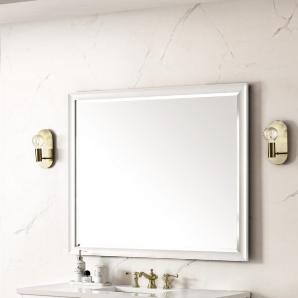 James Martin 735-M48 Glenbrooke 48 Inch Rectangle Poplar Solid Bathroom Mirror