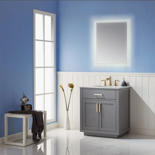 Altair 742024-LED-NF Livorno 24 Inch Rectangle Frameless Modern LED Bathroom Vanity Mirror