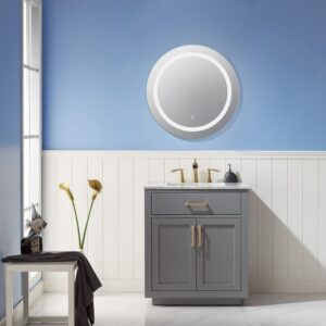 Altair 745024-LED-NF Padova 24 Inch Round Frameless Modern LED Bathroom Vanity Mirror