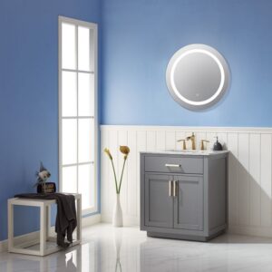 Altair 745024-LED-NF Padova 24 Inch Round Frameless Modern LED Bathroom Vanity Mirror