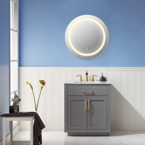 Altair 745024-LED-NF Padova 24 Inch Round Frameless Modern LED Bathroom Vanity Mirror