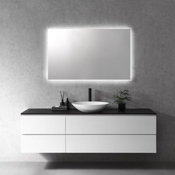 Altair 747048-LED-NF Cassano 48 Inch Rectangle Frameless Modern Bathroom Vanity LED Lighted Wall Mirror