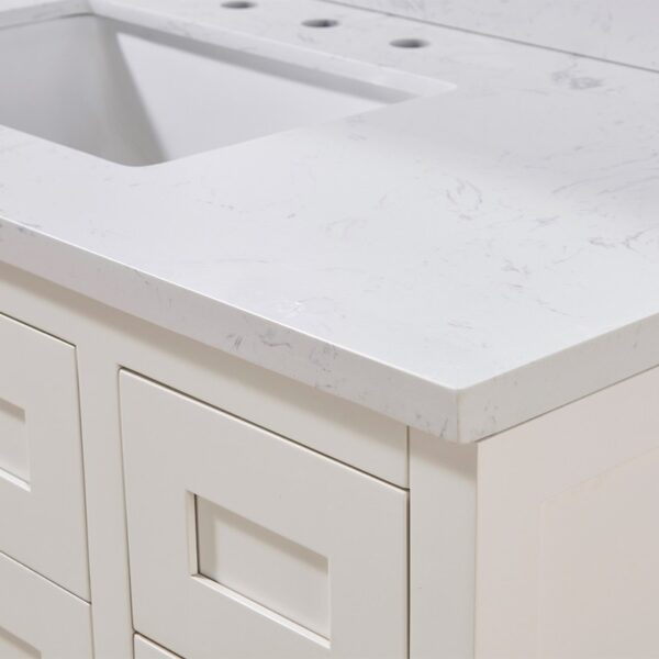 Altair 75049-CTP-AW Oderzo 49 Inch Stone Effects Vanity Top with White Sink - Aosta White