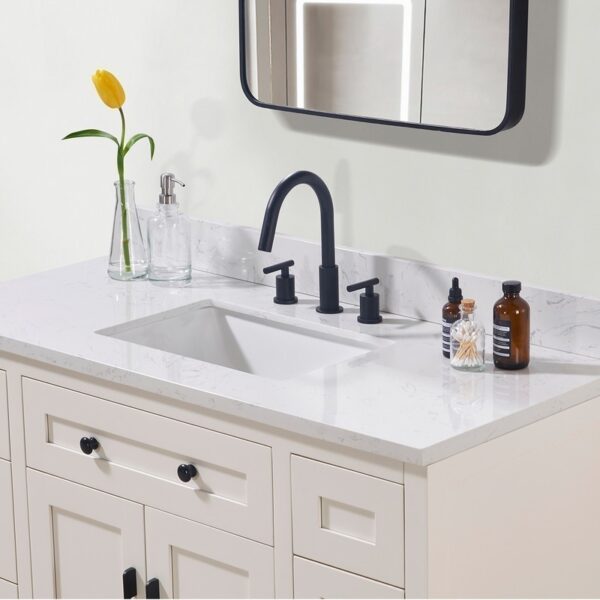 Altair 75049-CTP-AW Oderzo 49 Inch Stone Effects Vanity Top with White Sink - Aosta White