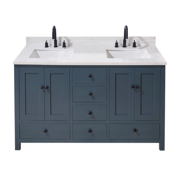 Altair 75061-CTP-AW Oderzo 61 Inch Stone Effects Vanity Top with White Sink - Aosta White