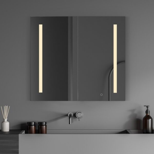 Altair 758036-LED-MC Catola 36 Inch Rectangle Frameless Surface-Mount or Recessed LED Lighted Bathroom Medicine Cabinet