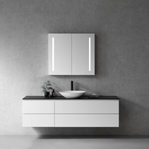 Altair 758036-LED-MC Catola 36 Inch Rectangle Frameless Surface-Mount or Recessed LED Lighted Bathroom Medicine Cabinet