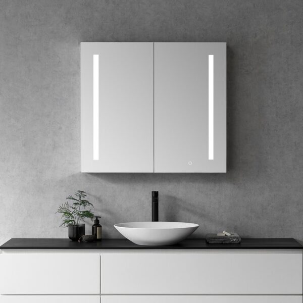 Altair 758036-LED-MC Catola 36 Inch Rectangle Frameless Surface-Mount or Recessed LED Lighted Bathroom Medicine Cabinet