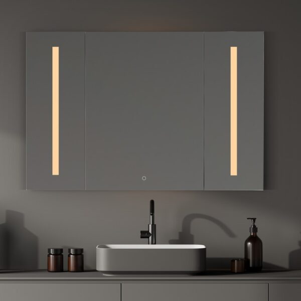 Altair 758048-LED-MC Catola 48 Inch Rectangle Frameless Surface-Mount or Recessed LED Lighted Bathroom Medicine Cabinet